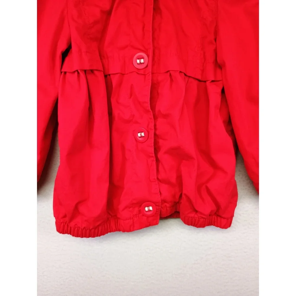 Coquette‎ Balletcore Old Navy Kids 5T Red Ruffle Collar Puff Sleeve Windbreaker